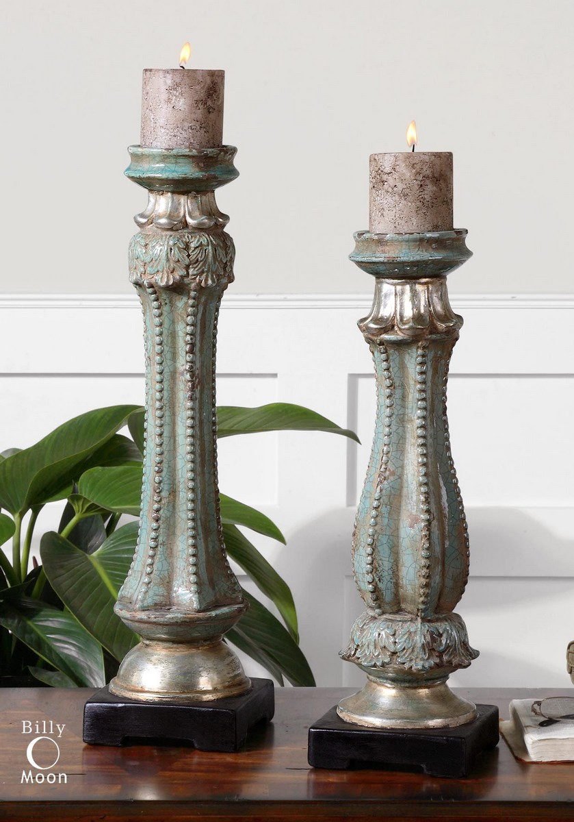 Uttermost Deniz Ceramic Candleholders - Set of 2