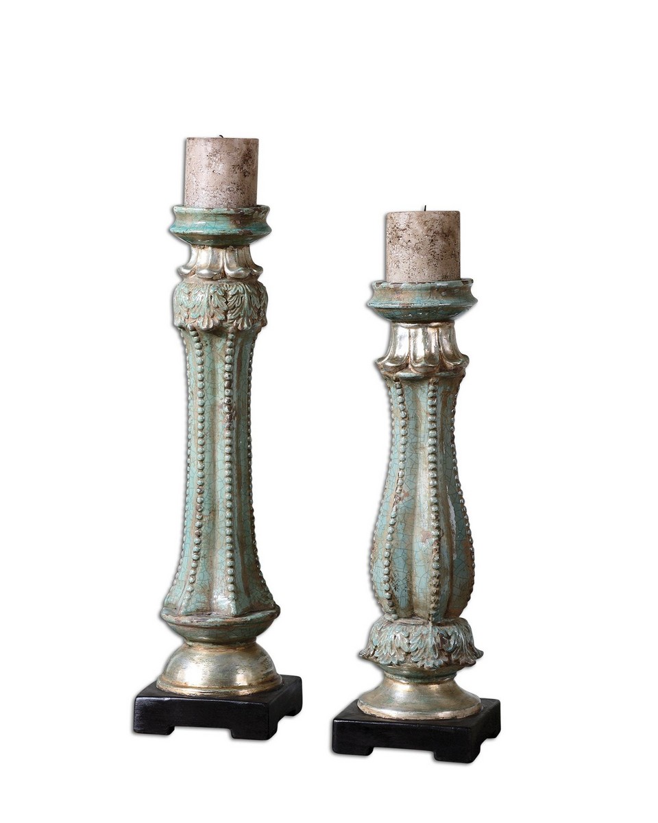 Uttermost Deniz Ceramic Candleholders - Set of 2