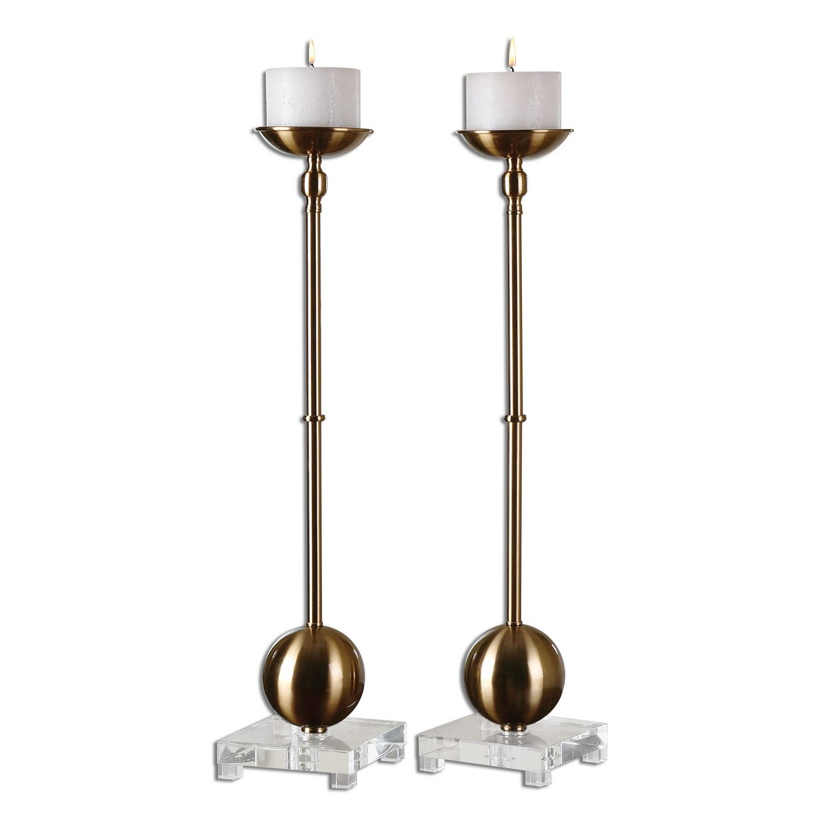 Uttermost Laton Brass Candleholders - Set of 2