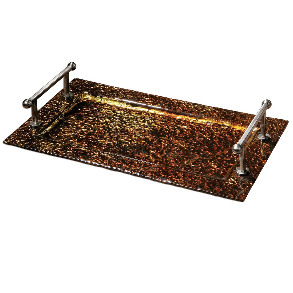 Uttermost Elektra Copper Glass Tray UTTERMOST-19858 at Homelement.com