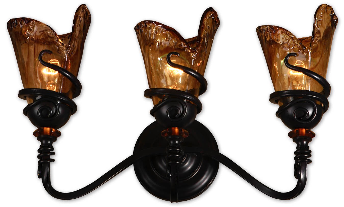 Uttermost Vitalia 3 Light Bronze Vanity Strip Uttermost Vitalia 3 Light Bronze Vanity Strip