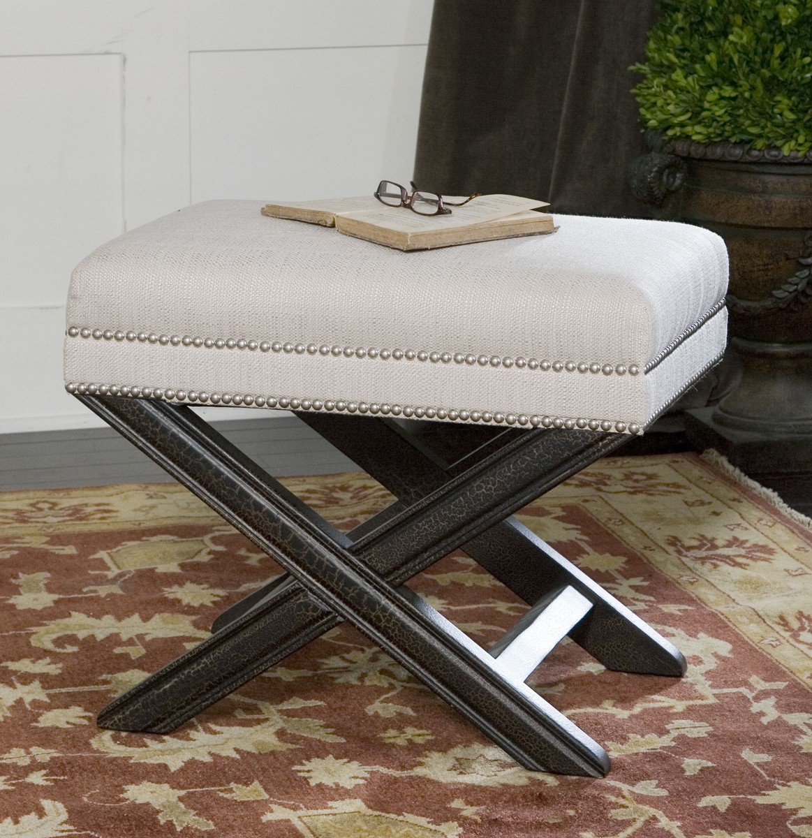 Uttermost Viera Sandy White Small Bench UTTERMOST23076 at
