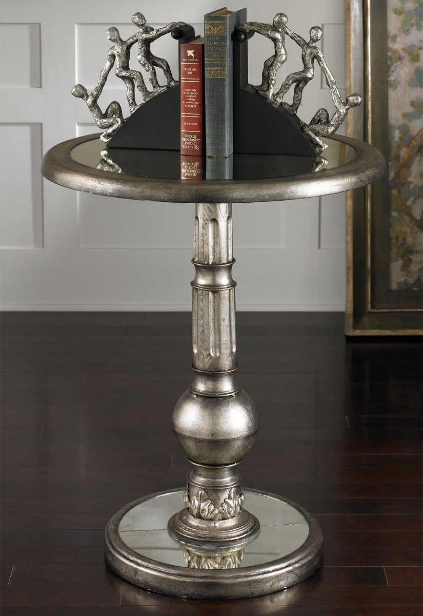Uttermost Baina Silver Accent Table