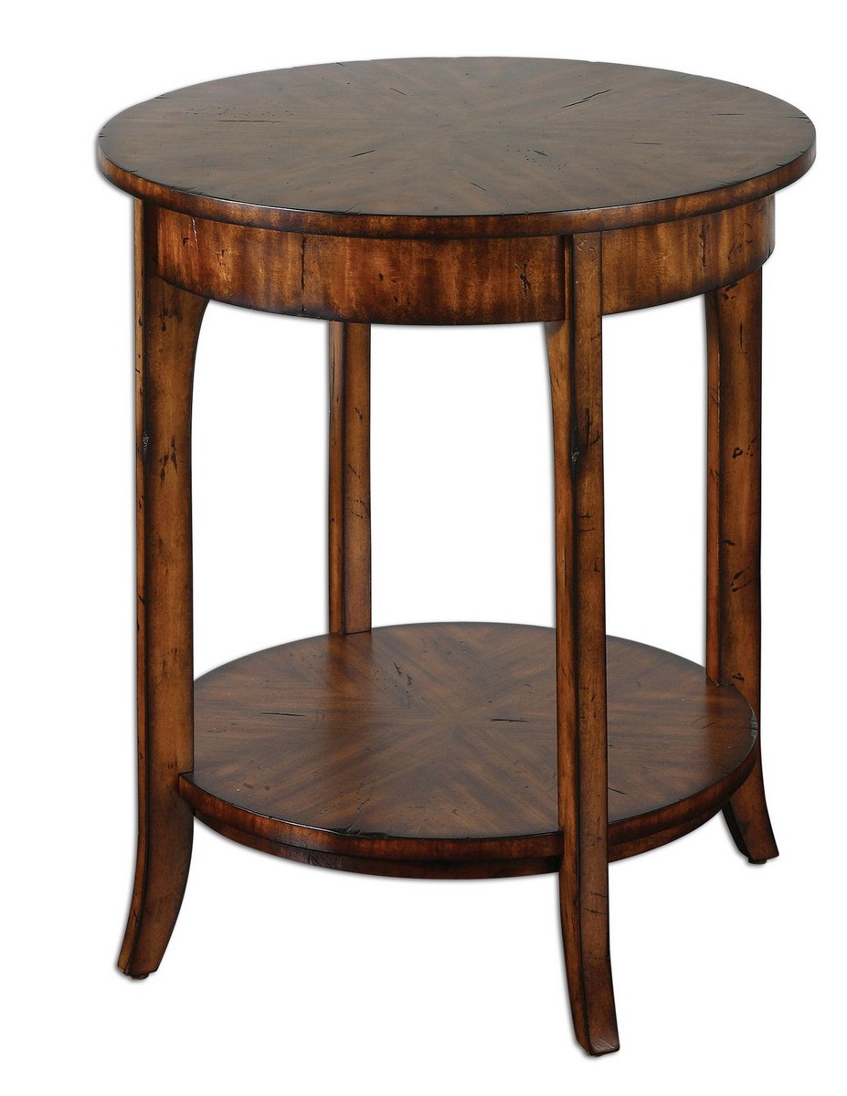 Uttermost Carmel Round Lamp Table