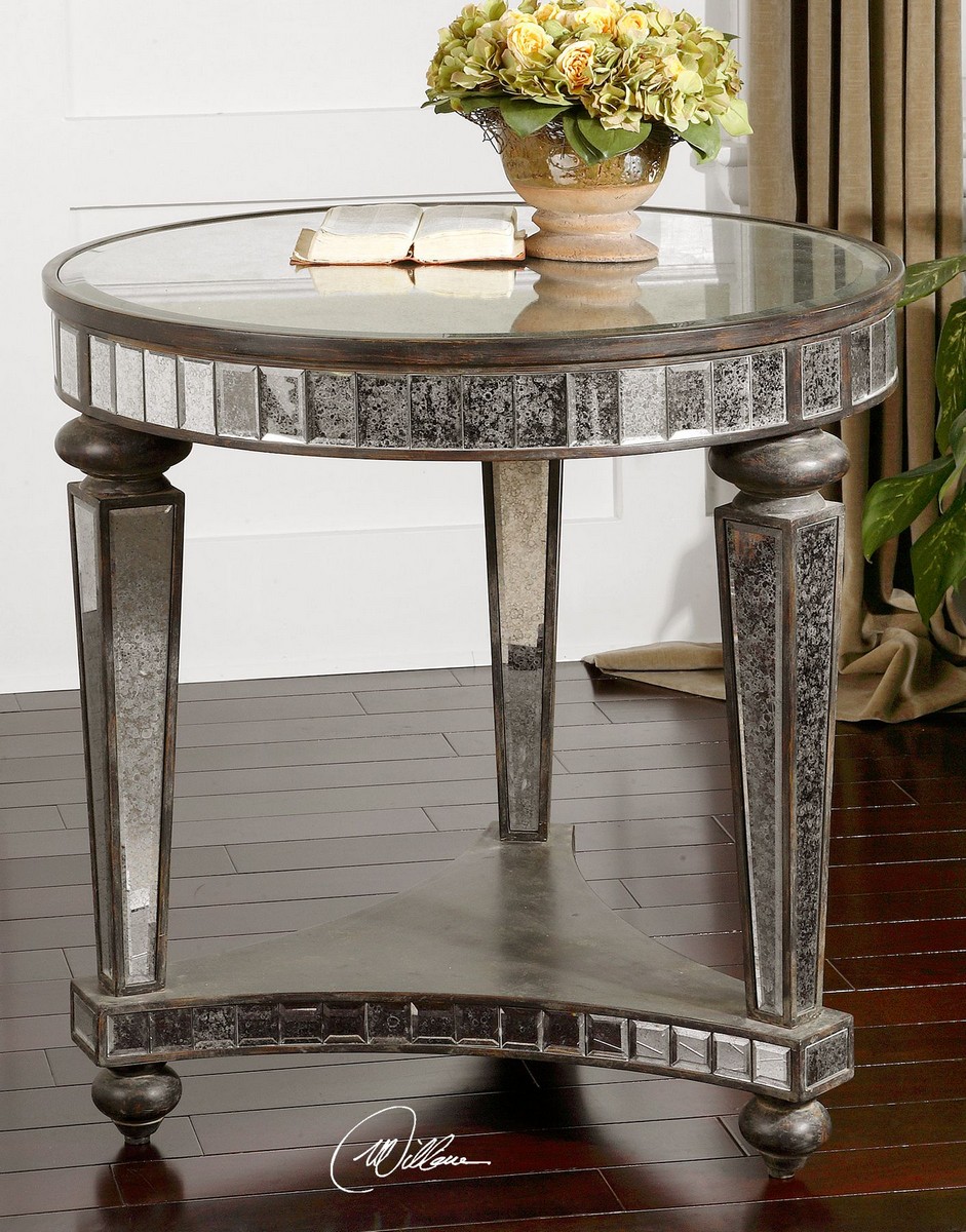 Uttermost Sinley Mirrored Accent Table