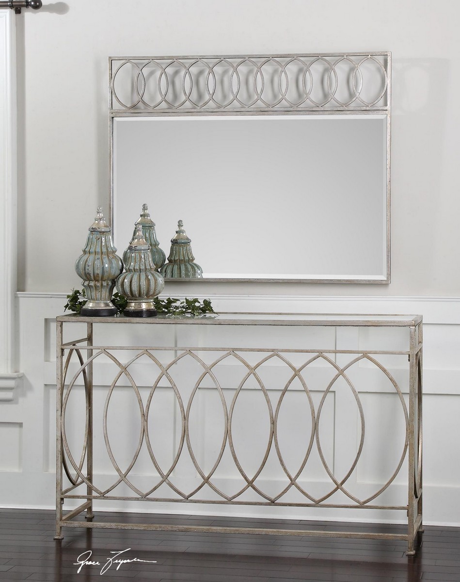 Uttermost Aniya Glass Top Console Table