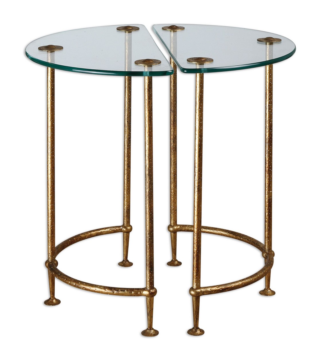 Uttermost Aralu Glass Side Tables - Set of 2