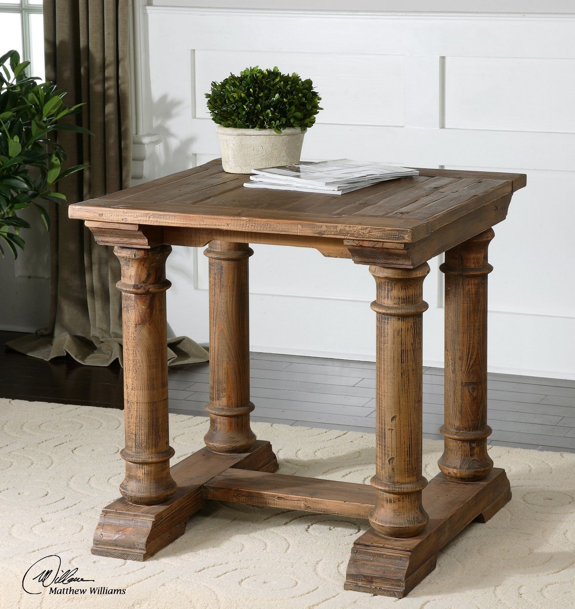 Uttermost Saturia Wooden End Table