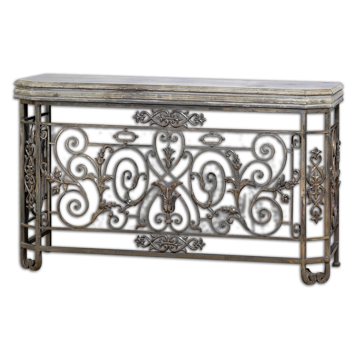 Uttermost Kissara Metal Console Table