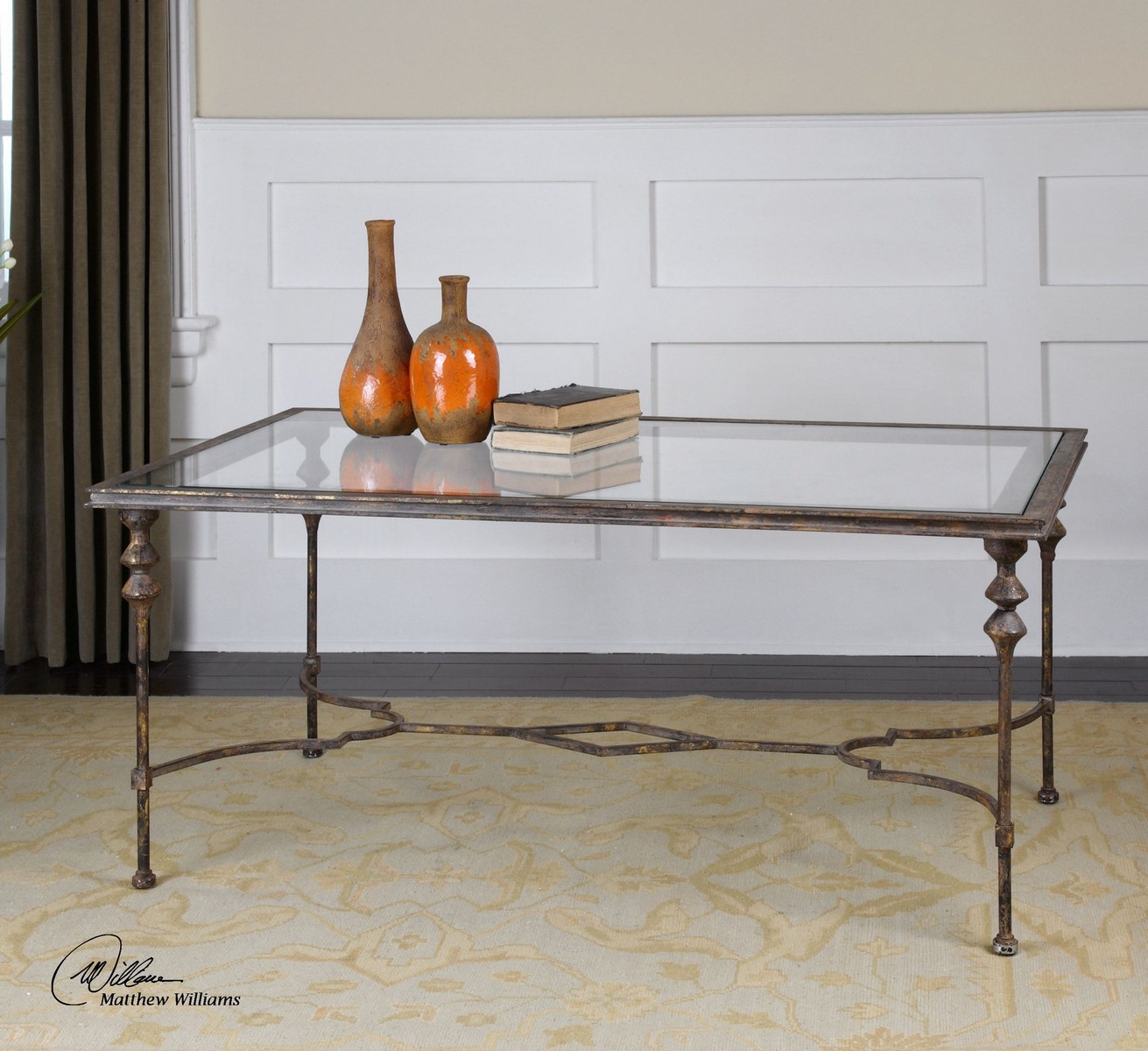 Uttermost Quillon Glass Coffee Table