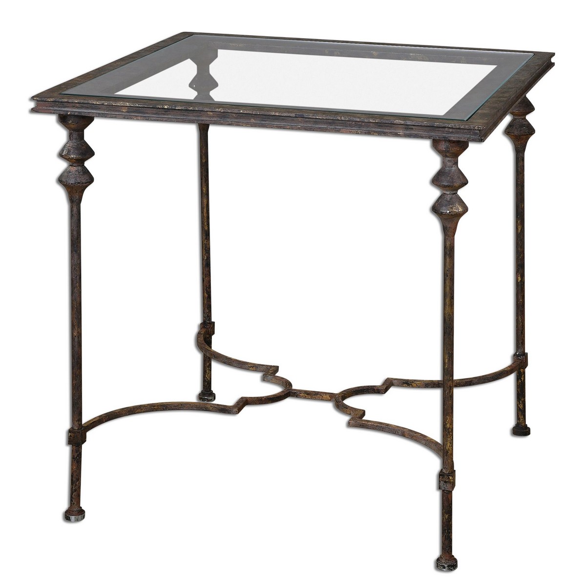 Uttermost Quillon Glass End Table