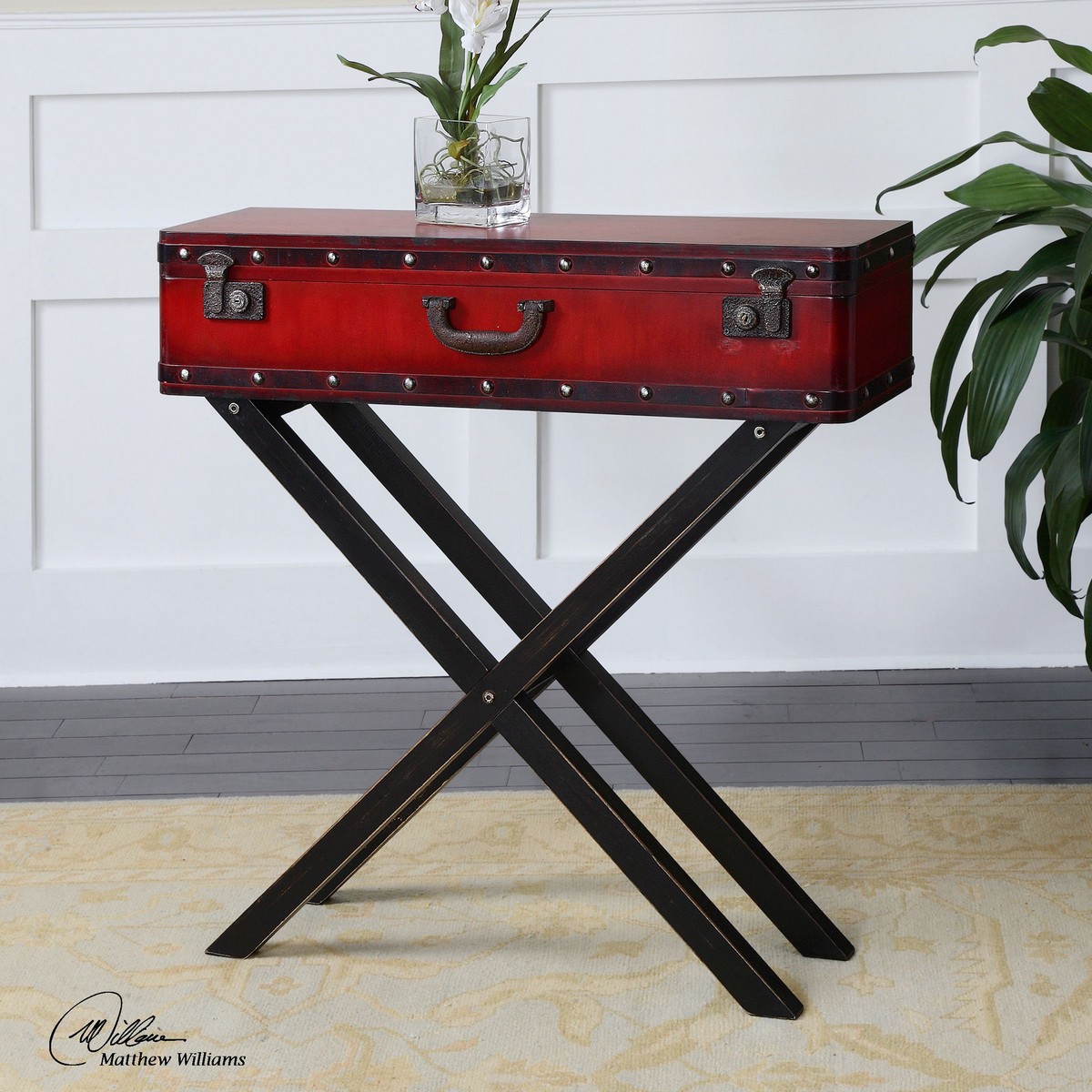 Uttermost Taggart Red Console Table