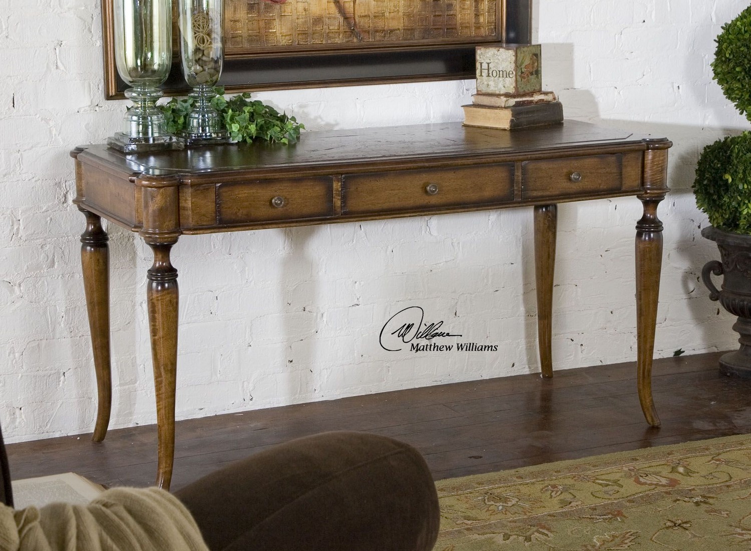 Uttermost Colter Honey Stained Writing Desk