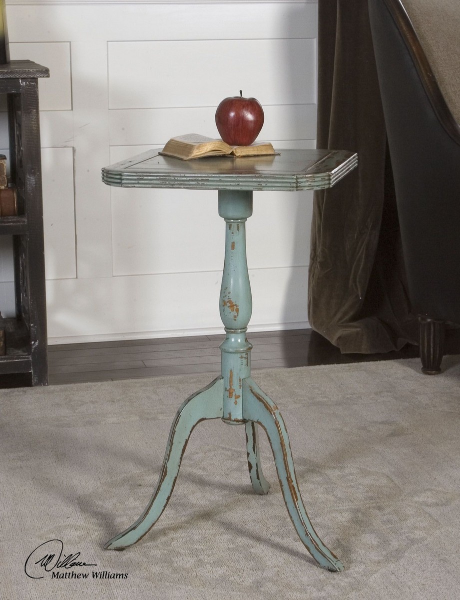 Uttermost Valent Blue Accent Table UTTERMOST25586 at