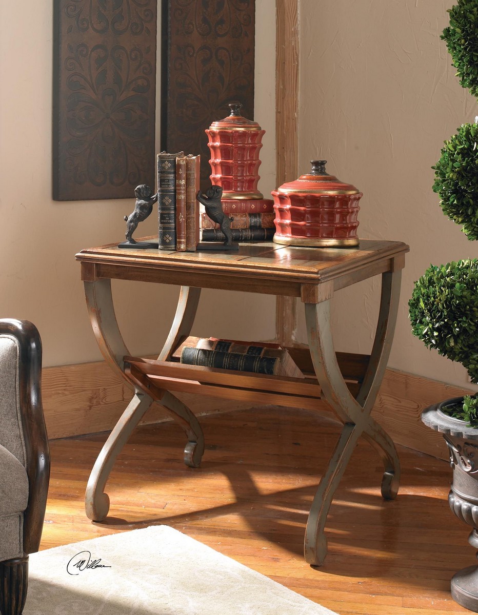Uttermost Ronica Solid Wood Accent Table