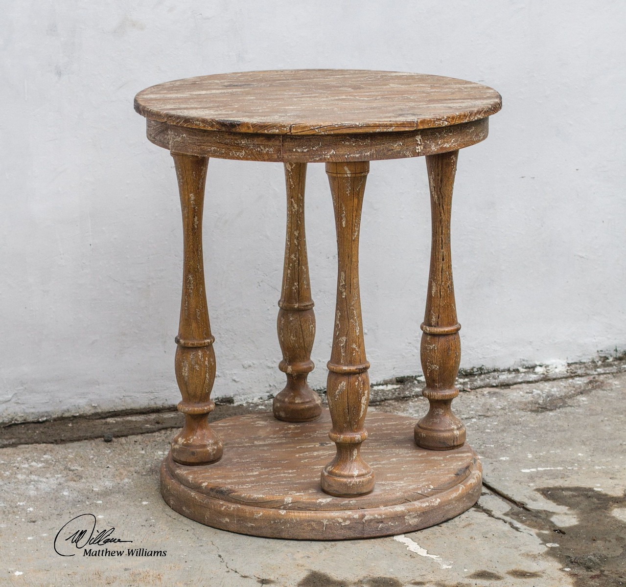Uttermost Bardeau Weathered Accent Table