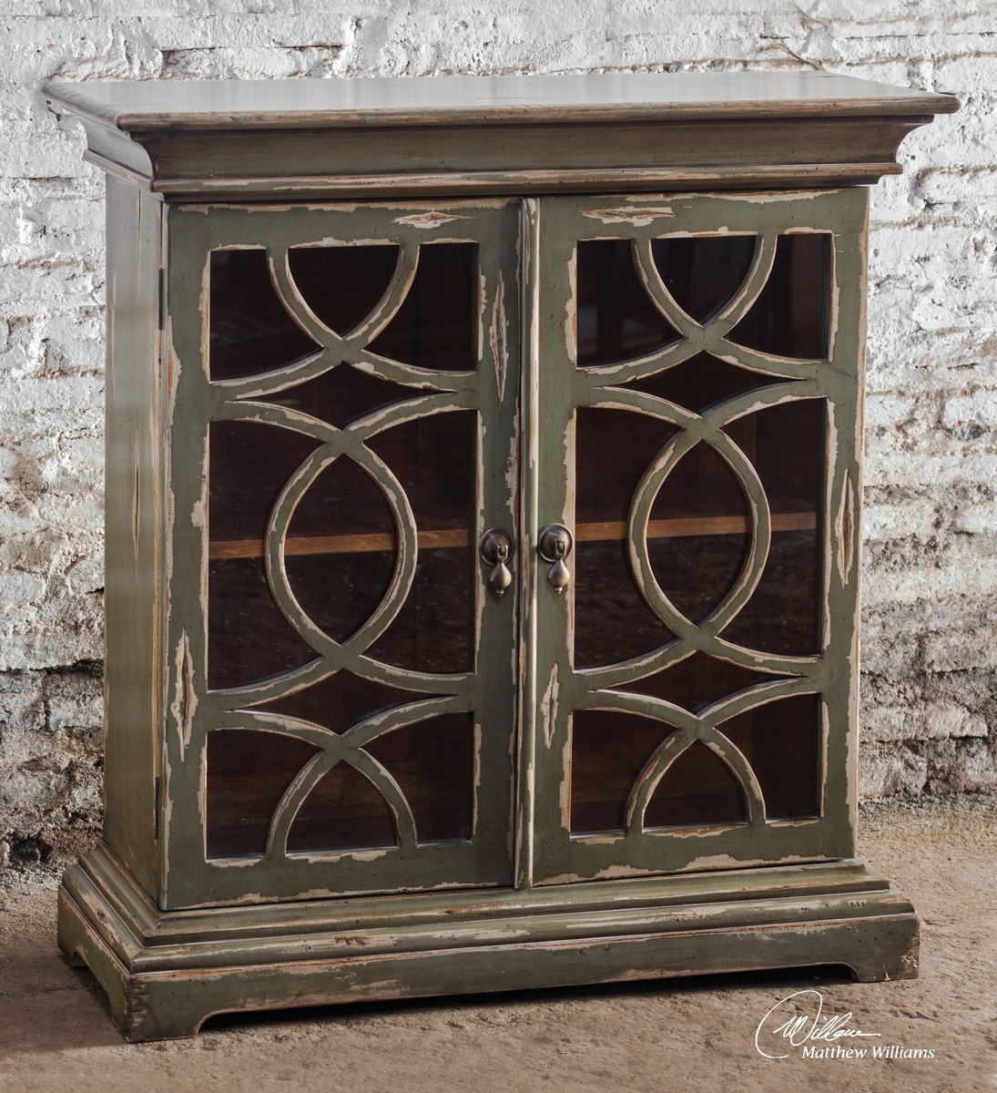 Uttermost Duran Distressed Console Cabinet