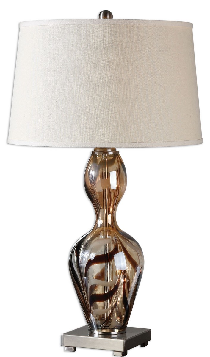 Uttermost Traslucido Amber Glass Lamp