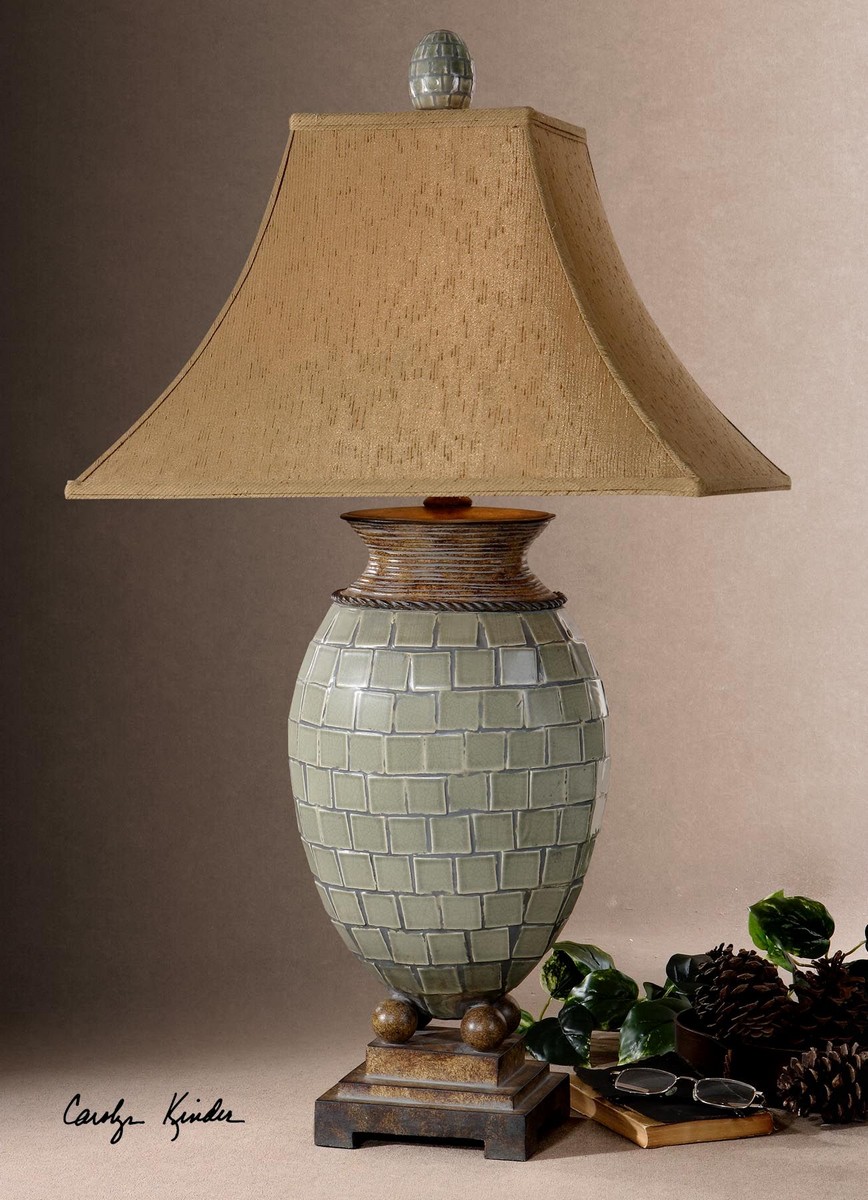 Uttermost Kayson Green Mosaic Table Lamp