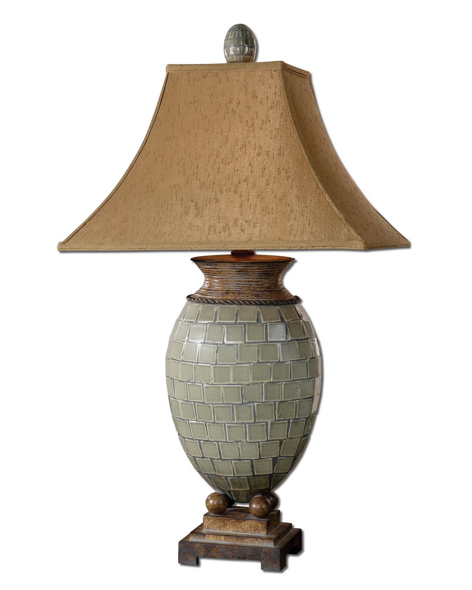 Uttermost Kayson Green Mosaic Table Lamp