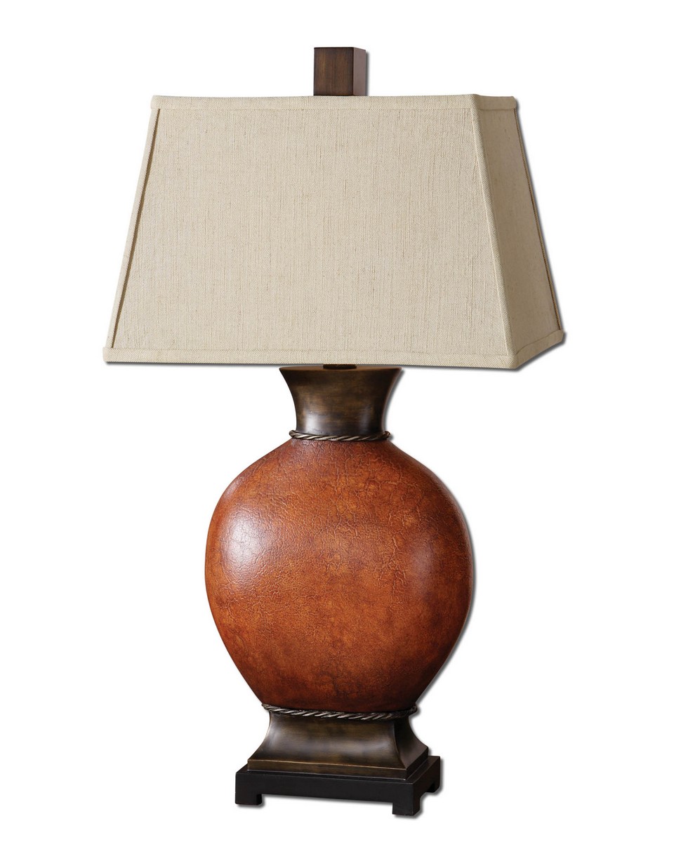 Uttermost Suri Brunished Red Table Lamp