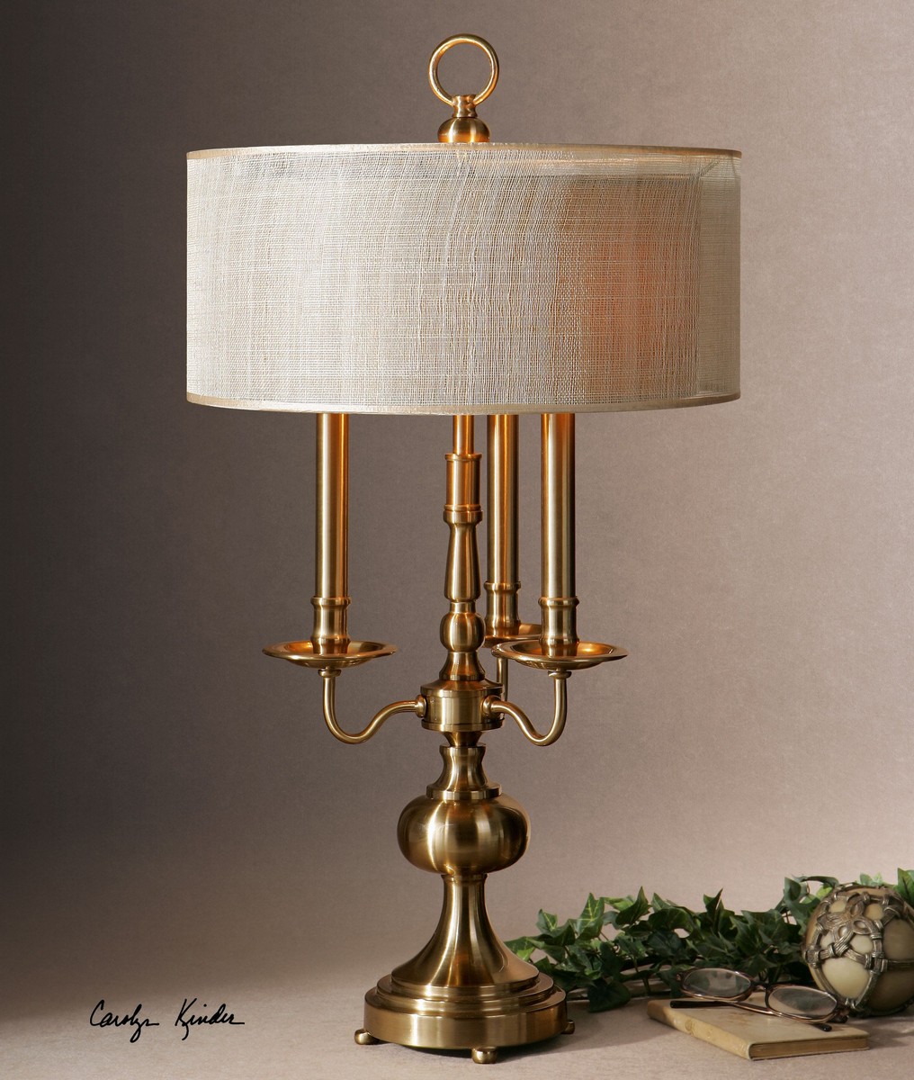 Uttermost Santina Brushed Brass Table Lamp