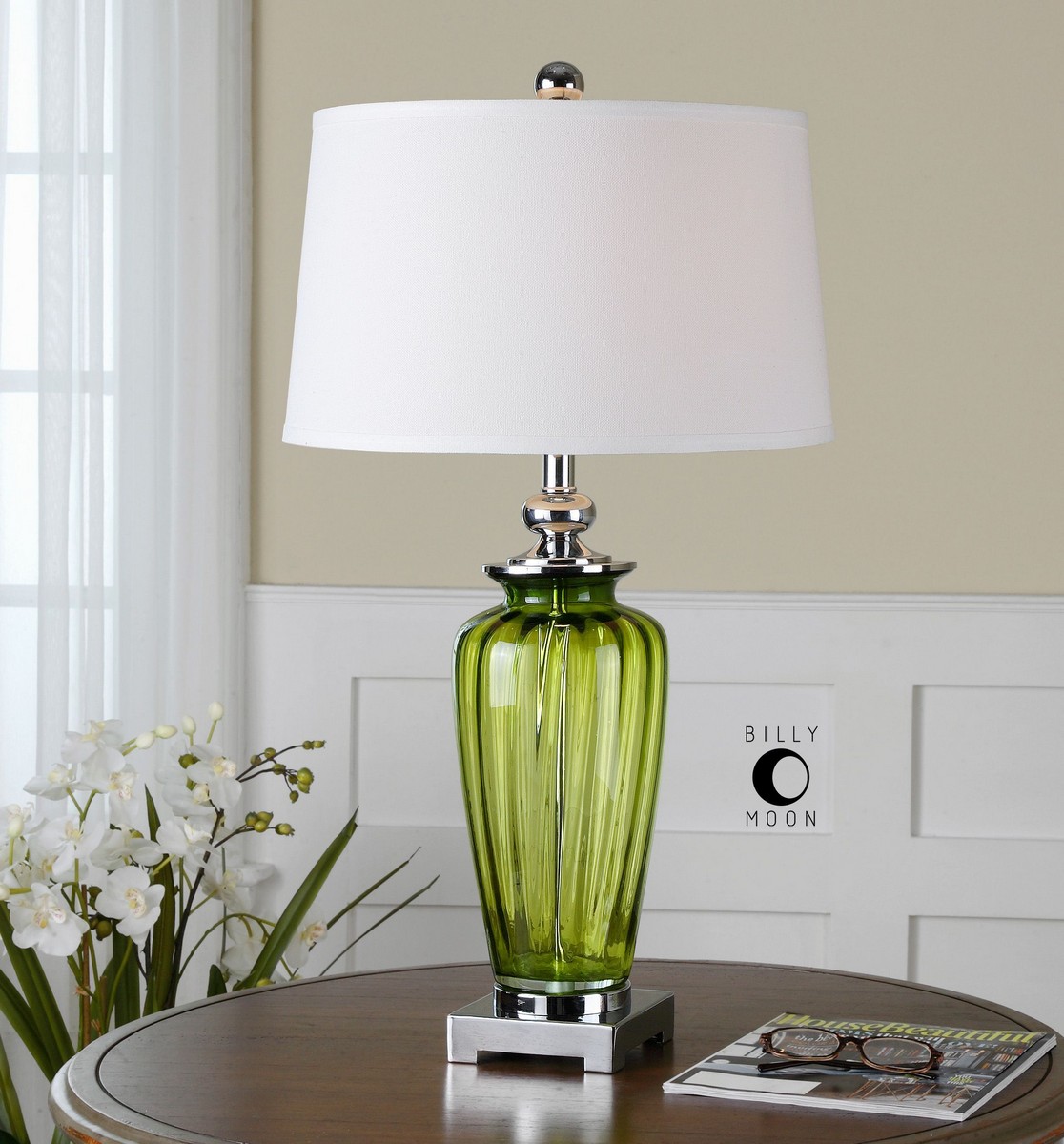 Uttermost Amedeo Green Glass Table Lamp