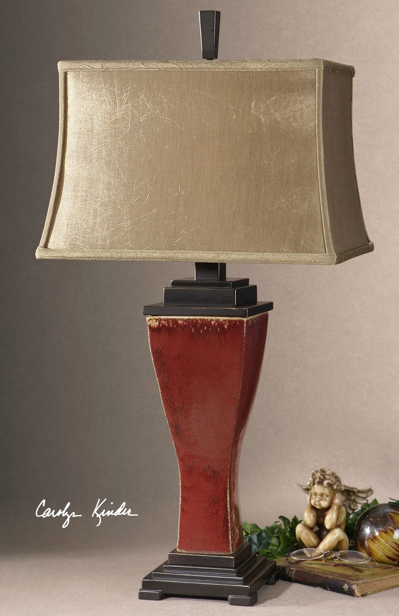 Uttermost Abiona Red Table Lamp