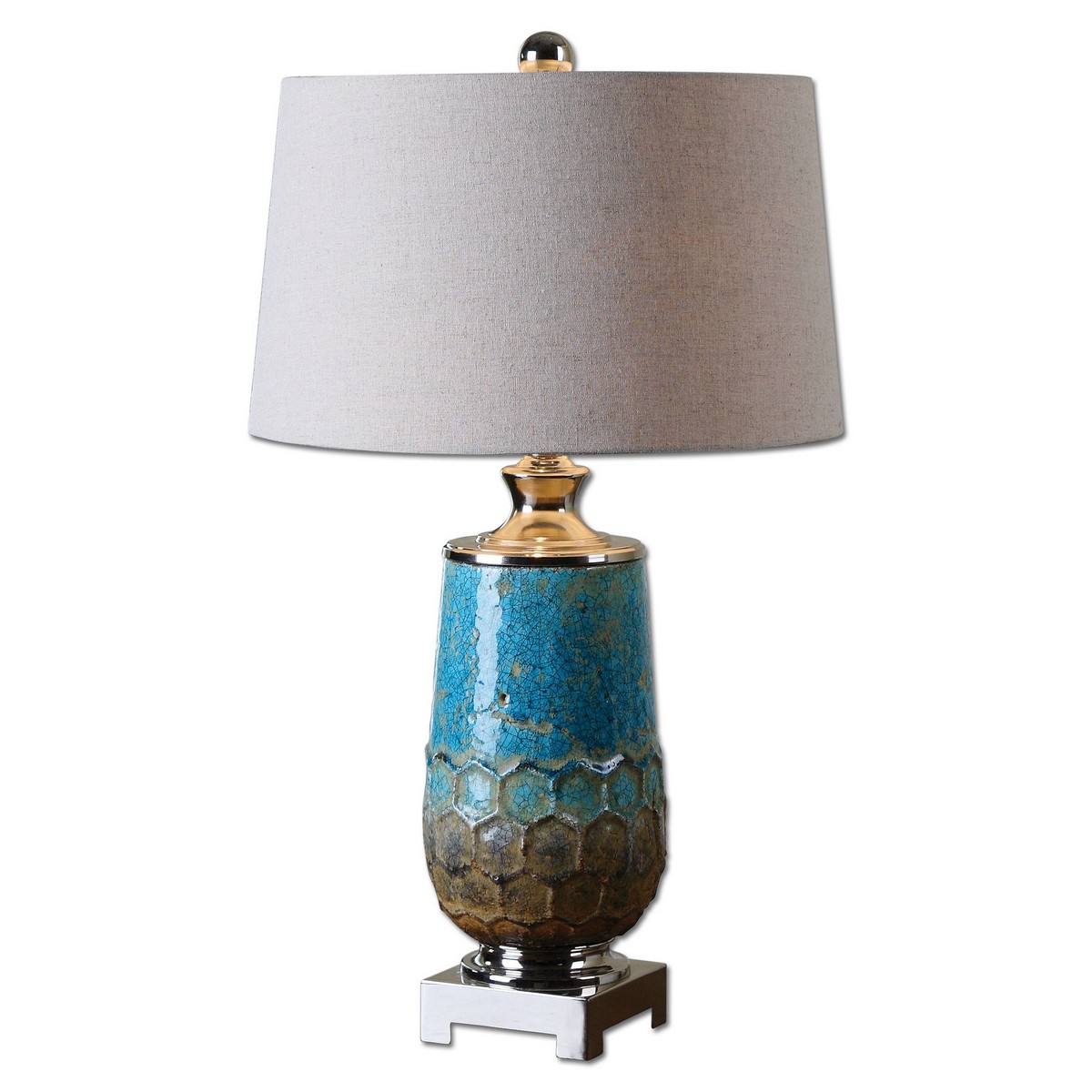 Uttermost Manzu Blue Ceramic Table Lamp