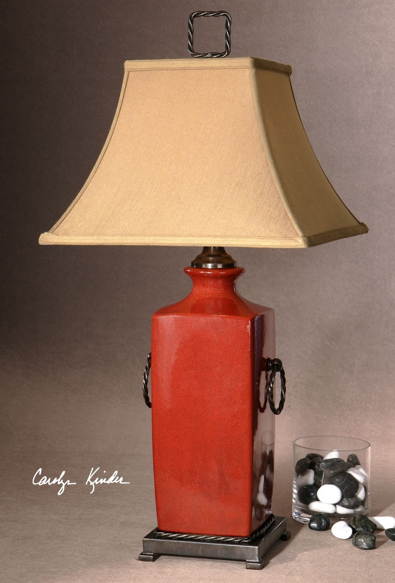 Uttermost Rocco Red Table Lamp