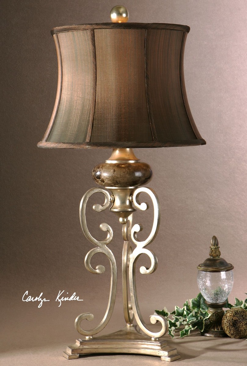 Uttermost Marcella Antique Silver Table Lamp