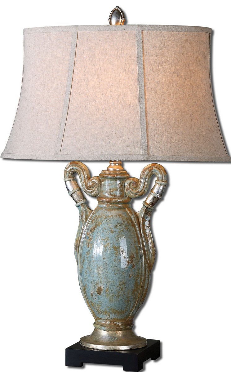 Uttermost Francavilla Crackle Blue Table Lamp