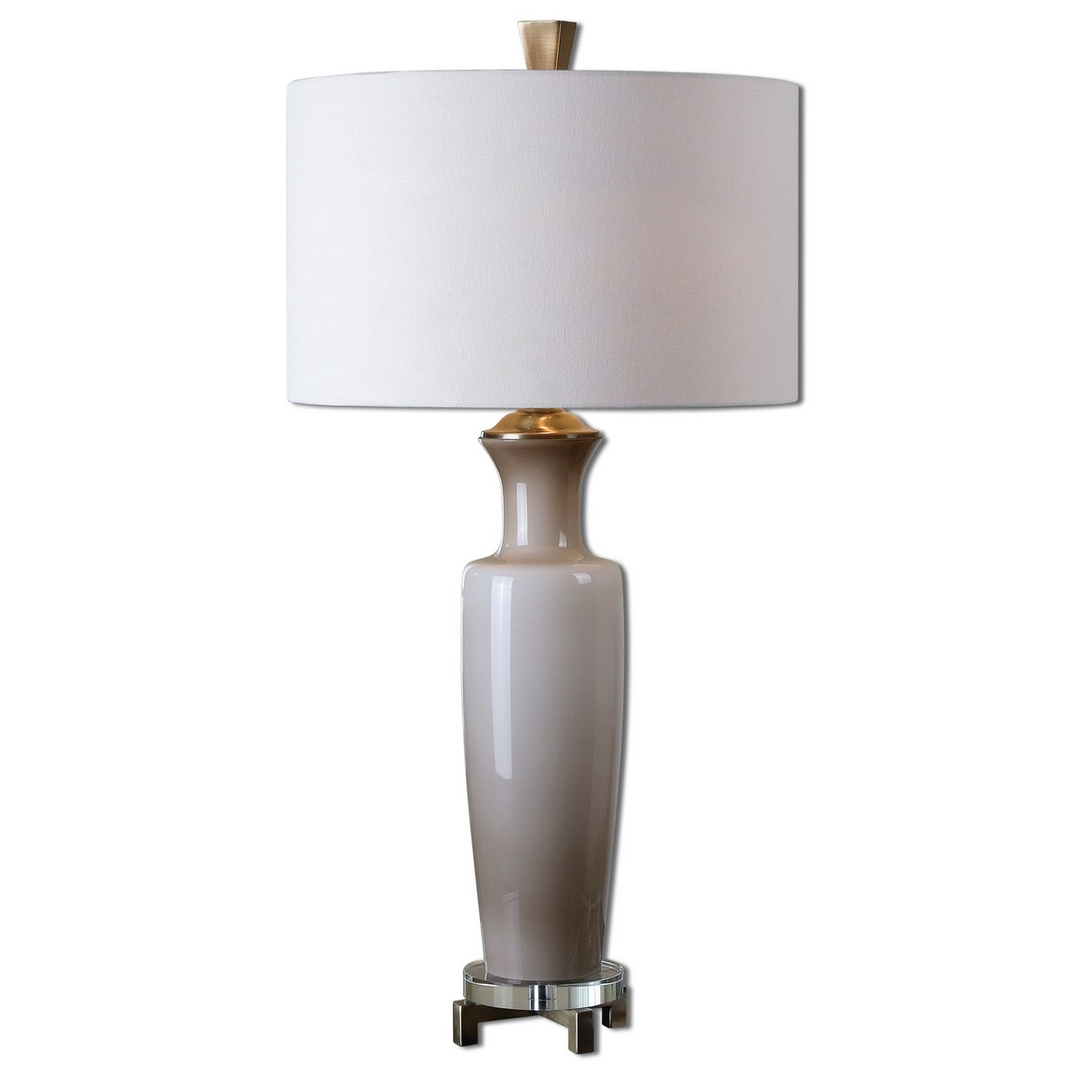 Uttermost Consuela Taupe Gray Glass Table Lamp