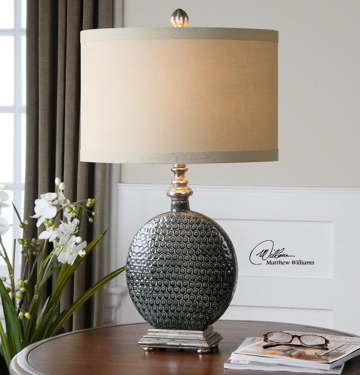 Uttermost Salinger Gray Ceramic Table Lamp
