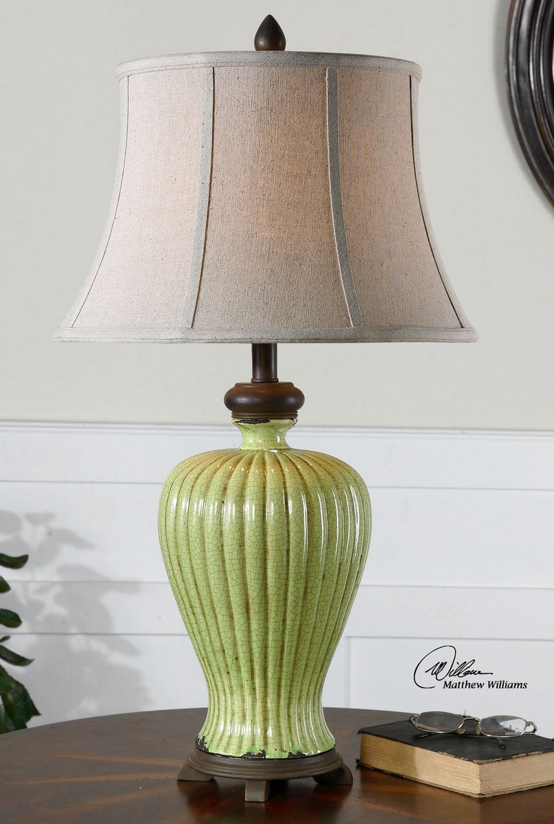 Uttermost Morbello Antique Green Table Lamp