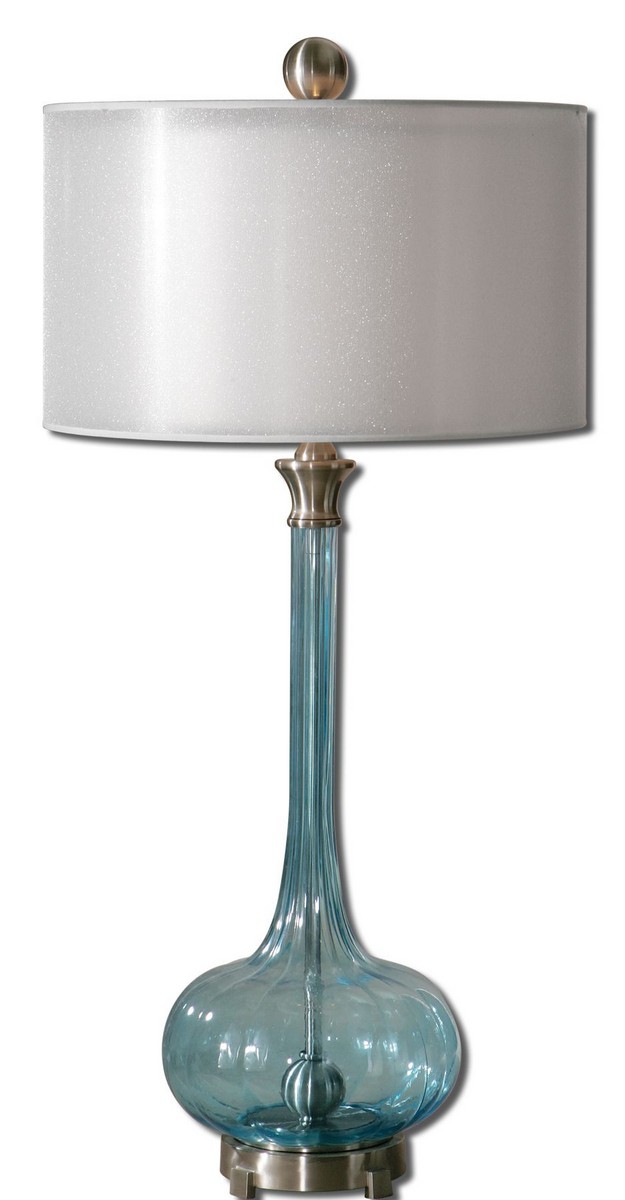 Uttermost Junelle Blue Glass Table Lamp