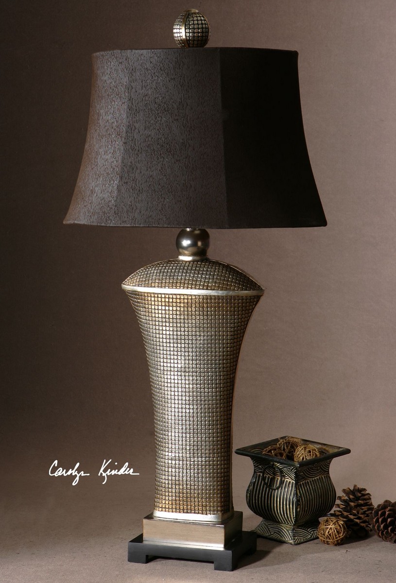 Uttermost Afton Antique Silver Table Lamp
