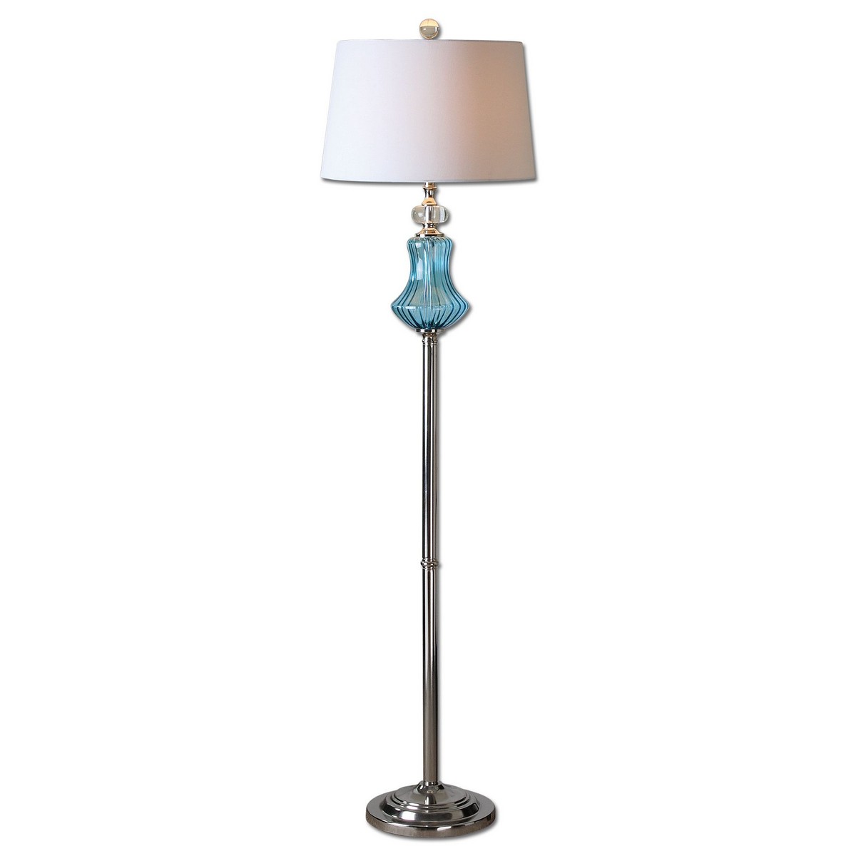 Uttermost Cartama Blue Glass Floor Lamp