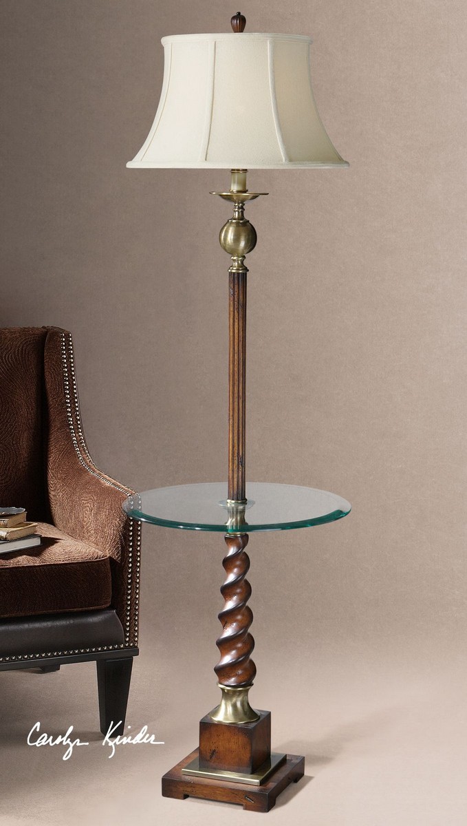 Uttermost Myron Twist End Table Floor Lamp
