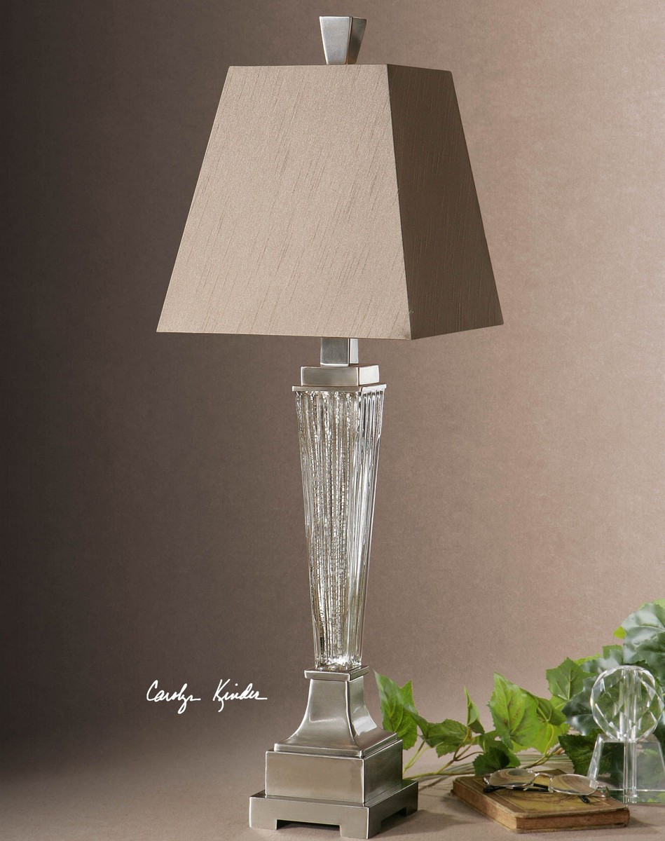 Uttermost Canino Mercury Glass Pillar Table Lamp