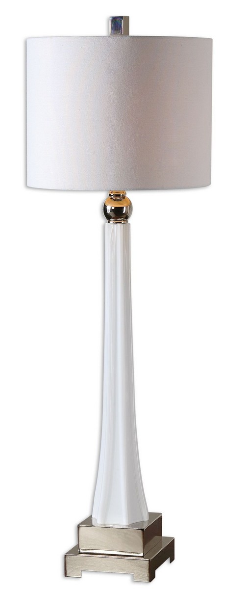 Uttermost Boretto White Glass Lamp