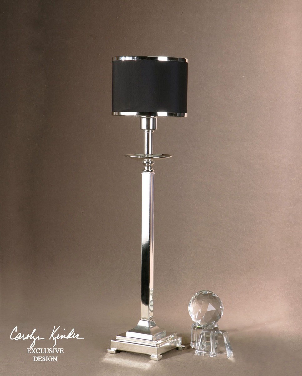 Uttermost Tuxedo Silver Buffet Lamp