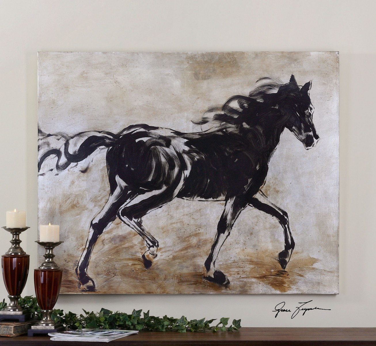 Uttermost Blacks Beauty Horse Art