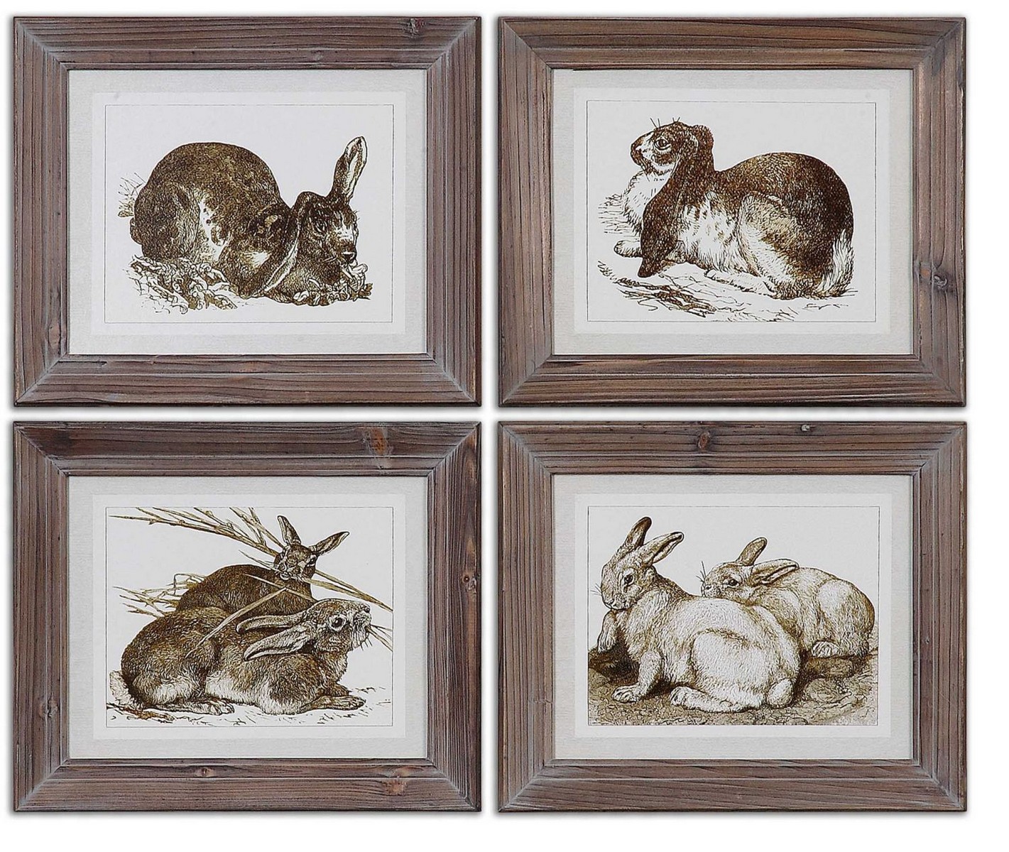 Uttermost Regal Rabbits Framed Art