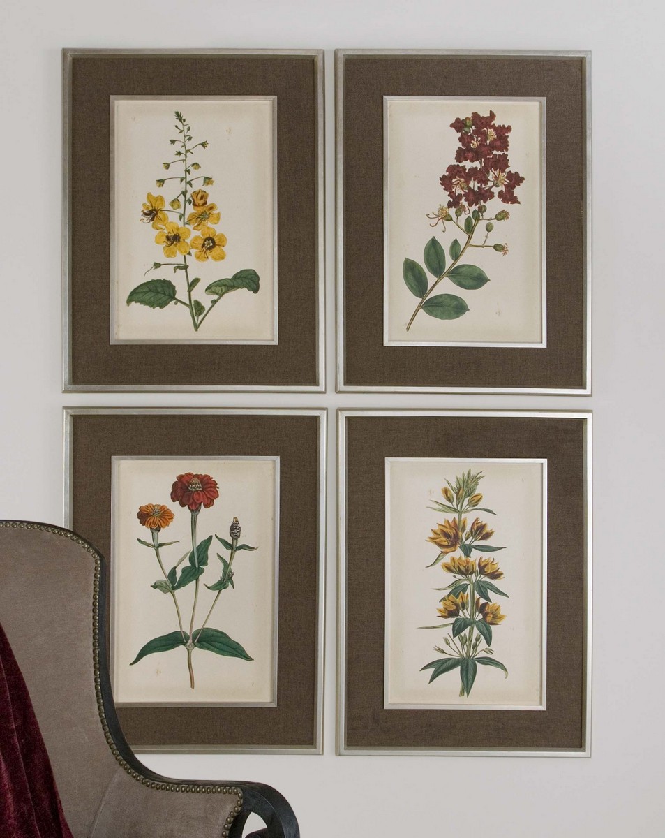 Uttermost Floral Varieties Framed Art - Set of 4