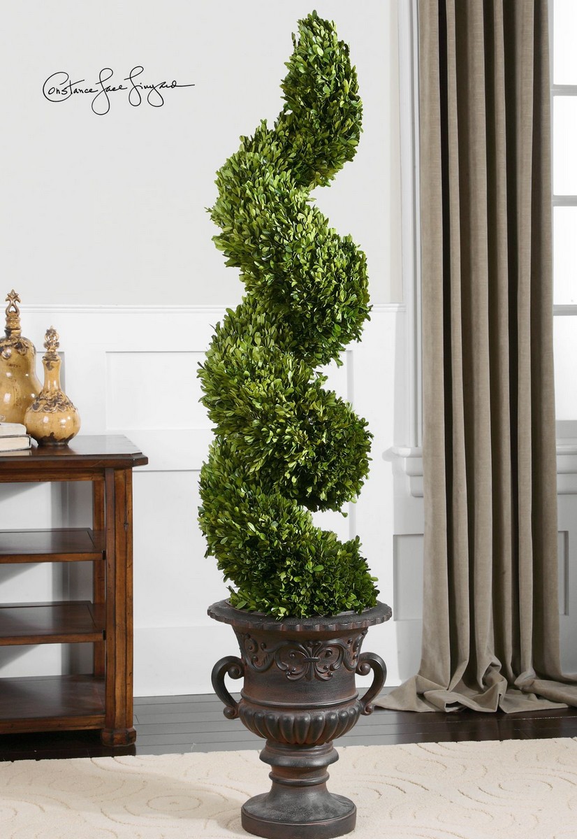 Uttermost Spiral Topiary Preserved Boxwood