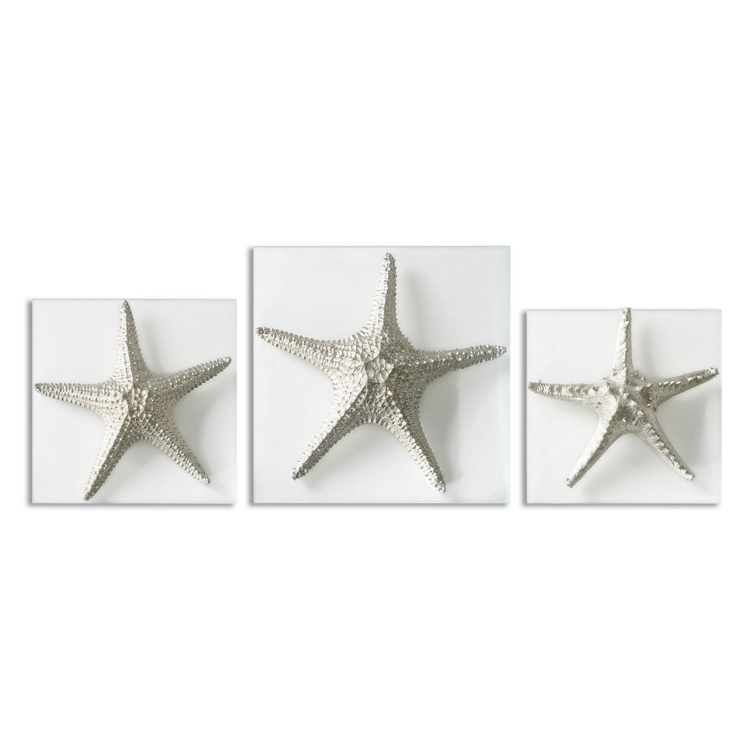 Uttermost Silver Starfish Wall Art - Set of 3