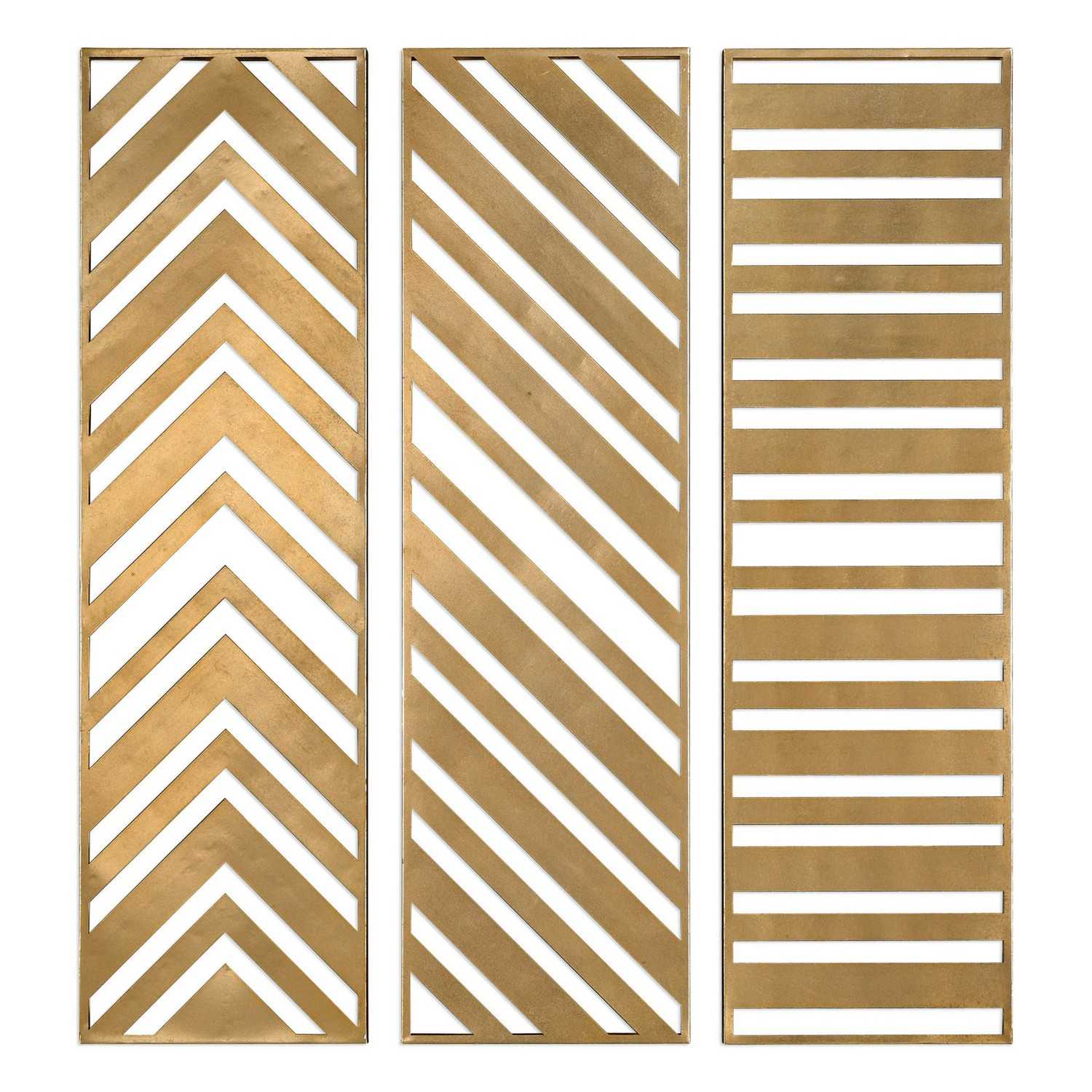 Uttermost Zahara Panels - Set of 3 - Gold