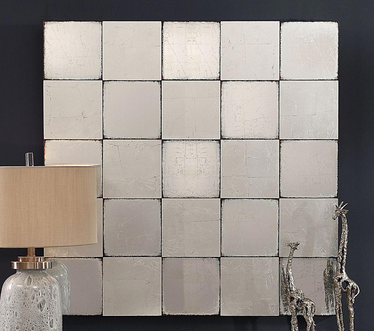 Uttermost Brigid Mirrored Checkerboard Wall Dcor