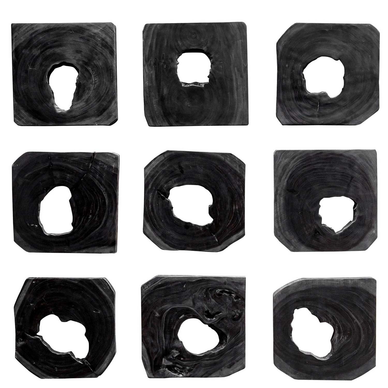 Uttermost Bahati Ebony Wood Wall Art - Set of 9